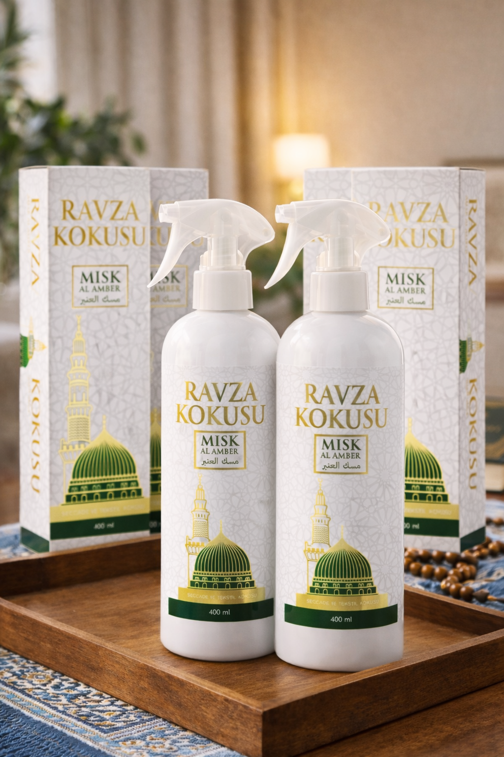 Medine Ravza Kokusu Alkolsüz Oda Kokusu Spreyi 400 ml x 2 Adet İkili Set – Kalıcı ve Ferah Ortam Kokusu