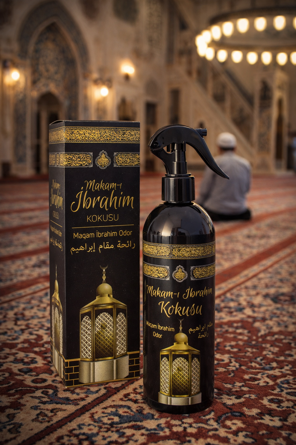 Kabe Örtüsü Kokusu & Makamı İbrahim Kokusu Alkolsüz Oda Kokusu Spreyi 400 ml İkili Manevi Atmosfer Seti