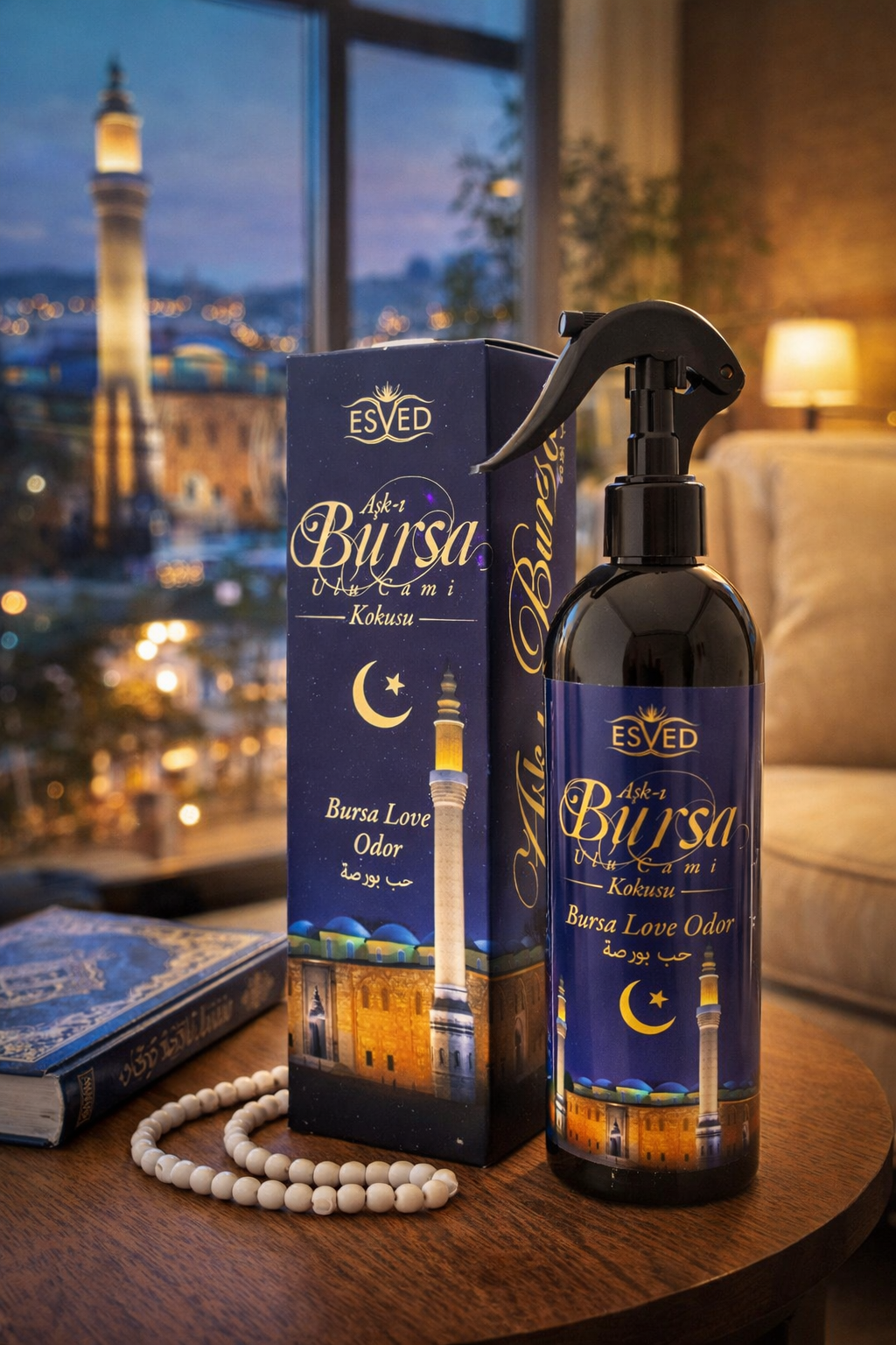 Bursa Ulu Cami Kokusu Alkolsüz Oda Kokusu Sprey 400 ml | Kalıcı Cami, Ev ve Mescit Kokusu
