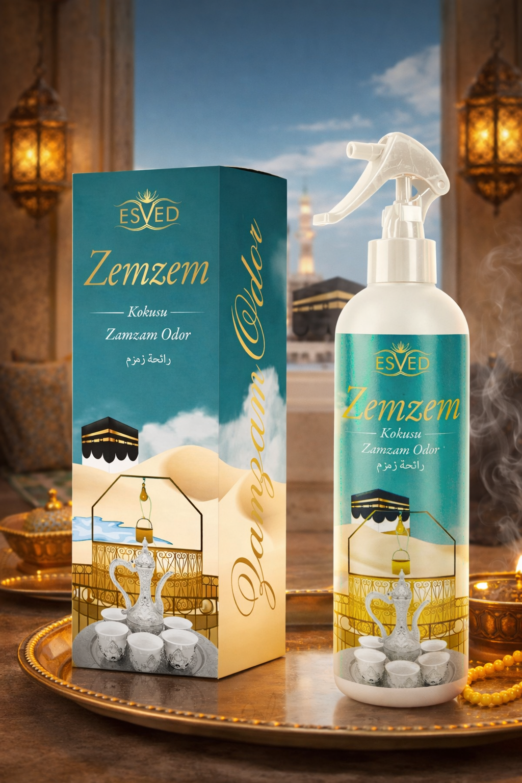 Zemzem Kokusu Alkolsüz Oda Kokusu Sprey 400 ml | Kalıcı Cami, Ev ve Mescit Kokusu