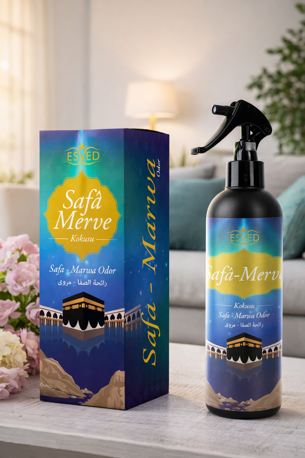 Safa & Merve Kokusu Alkolsüz Oda Kokusu Sprey 400 ml | Kalıcı Cami, Ev ve Mescit Kokusu