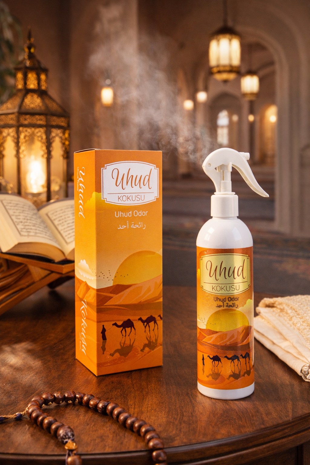 Uhud Kokusu Alkolsüz Oda Kokusu Sprey 400 ml | Kalıcı Cami, Ev ve Mescit Kokusu