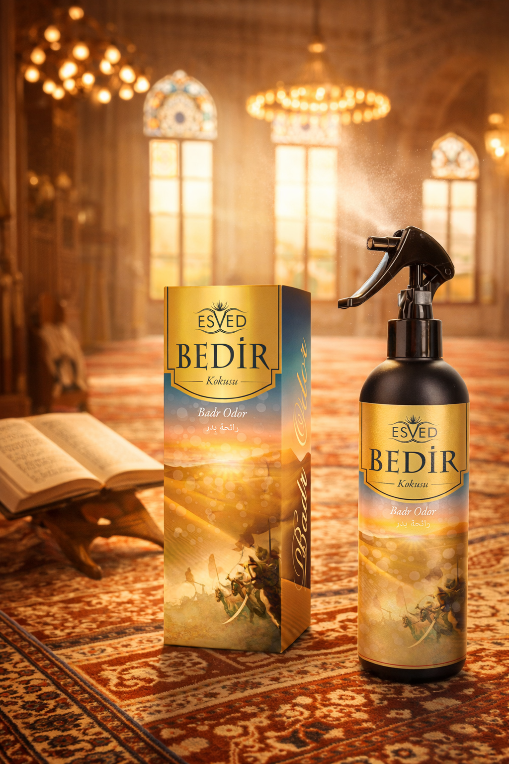 Bedir Kokusu Alkolsüz Oda Kokusu Sprey 400 ml | Kalıcı Cami, Ev ve Mescit Kokusu