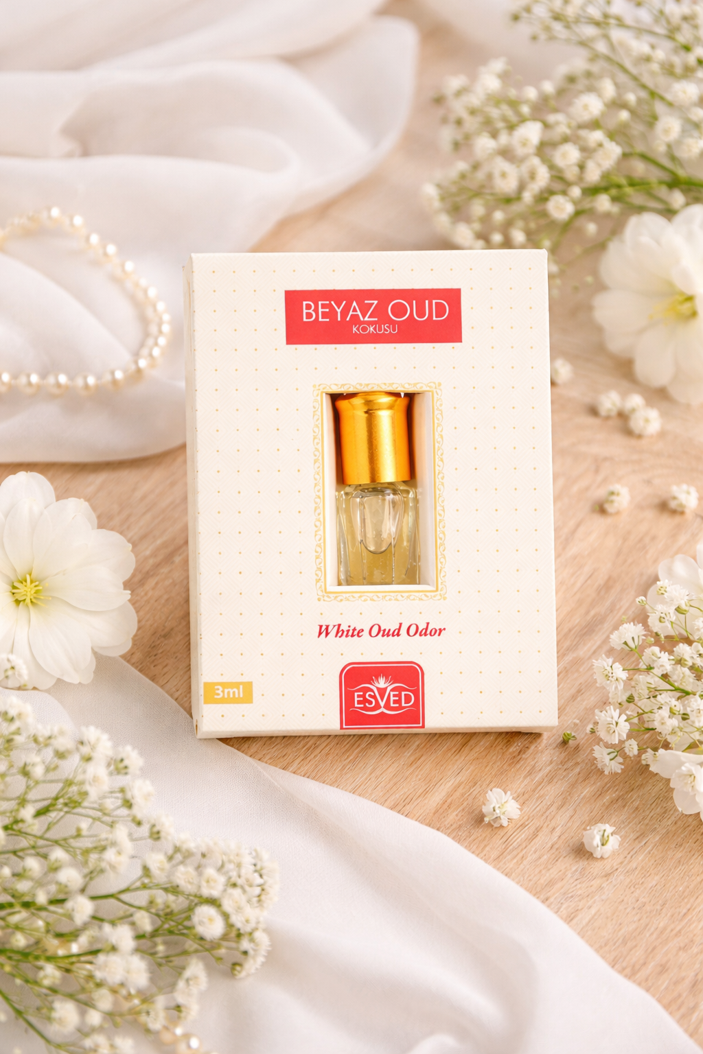 Beyaz Oud Kokusu Alkolsüz Roll On Parfüm 3 ml – Kalıcı Esans Hediyelik Kutulu
