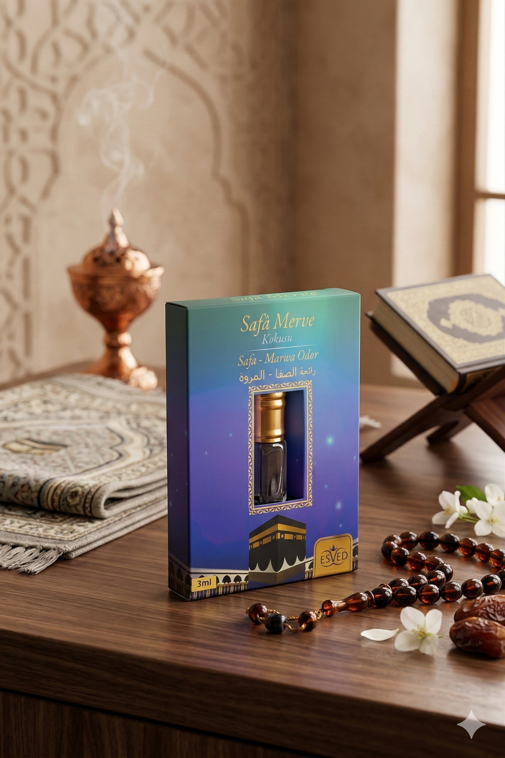Safa Merve Kokusu Alkolsüz Roll On Parfüm 3 ml – Kalıcı Esans, Hediyelik Kutulu