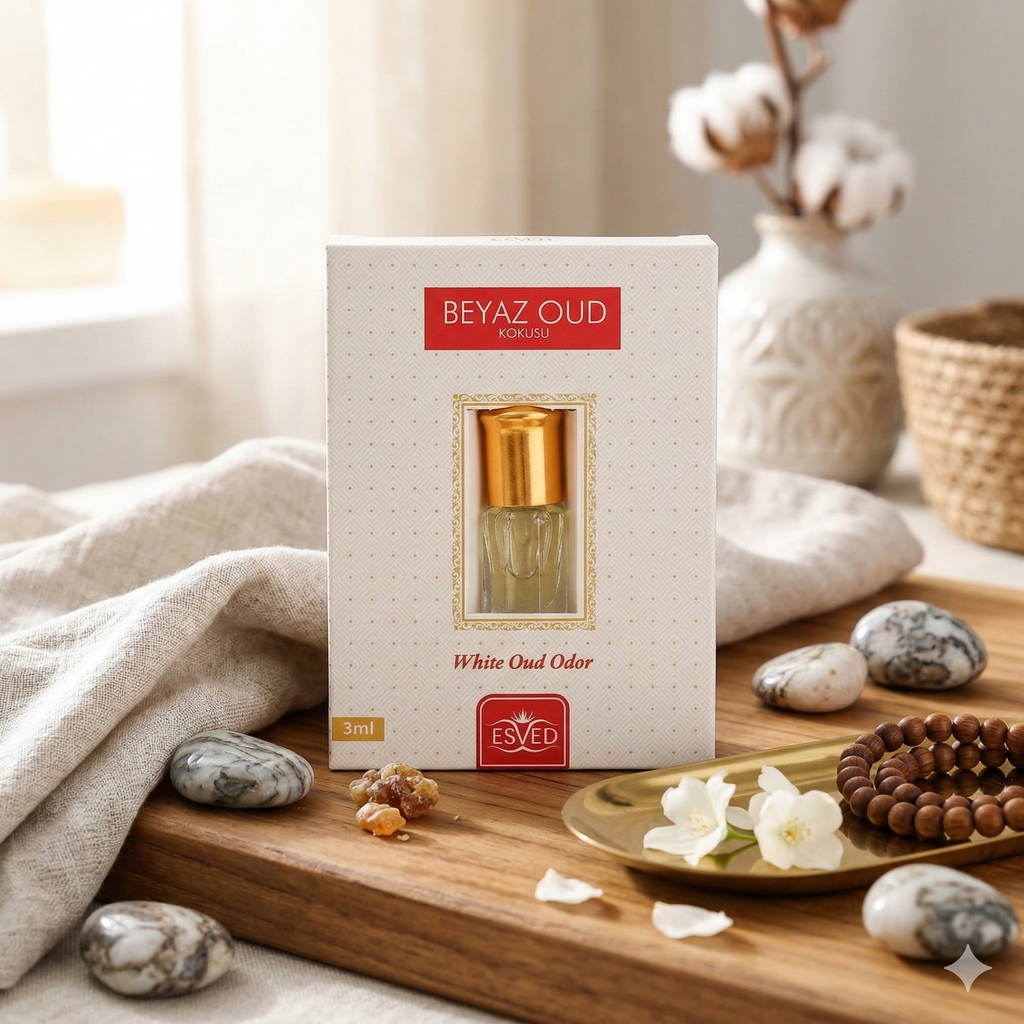 Beyaz Oud Kokusu Alkolsüz Roll On Parfüm 3 ml – Kalıcı Esans Hediyelik Kutulu