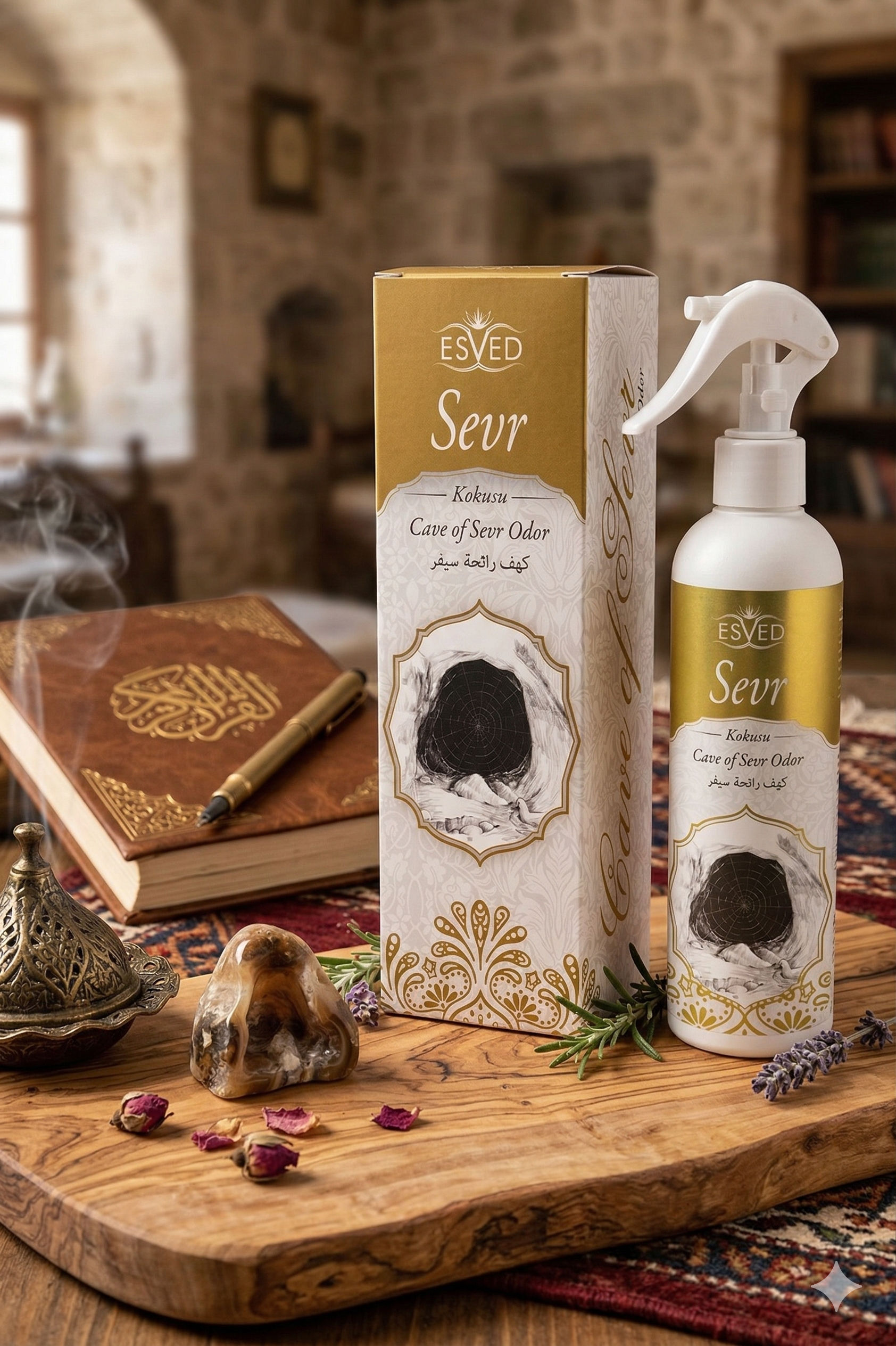 Sevr Kokusu Alkolsüz Oda Kokusu Sprey 400 ml | Kalıcı Cami, Ev ve Mescit Ortam Kokusu