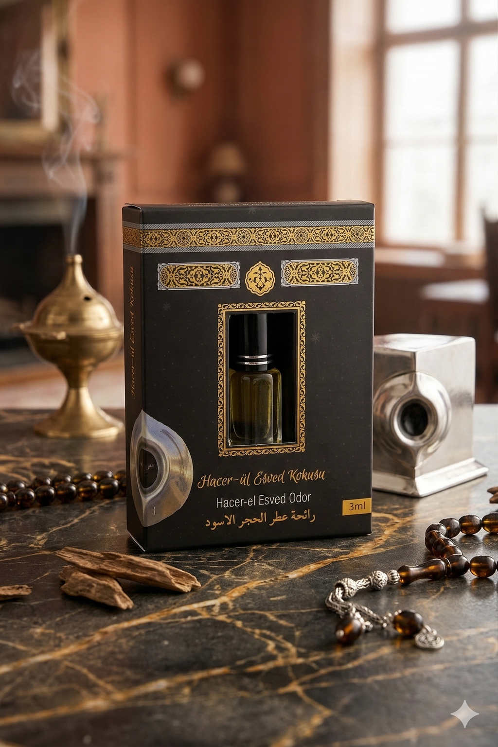 Hacerül Esved Kokusu Alkolsüz Roll On Parfüm 3 ml – Kalıcı Esans, Hediyelik Kutulu
