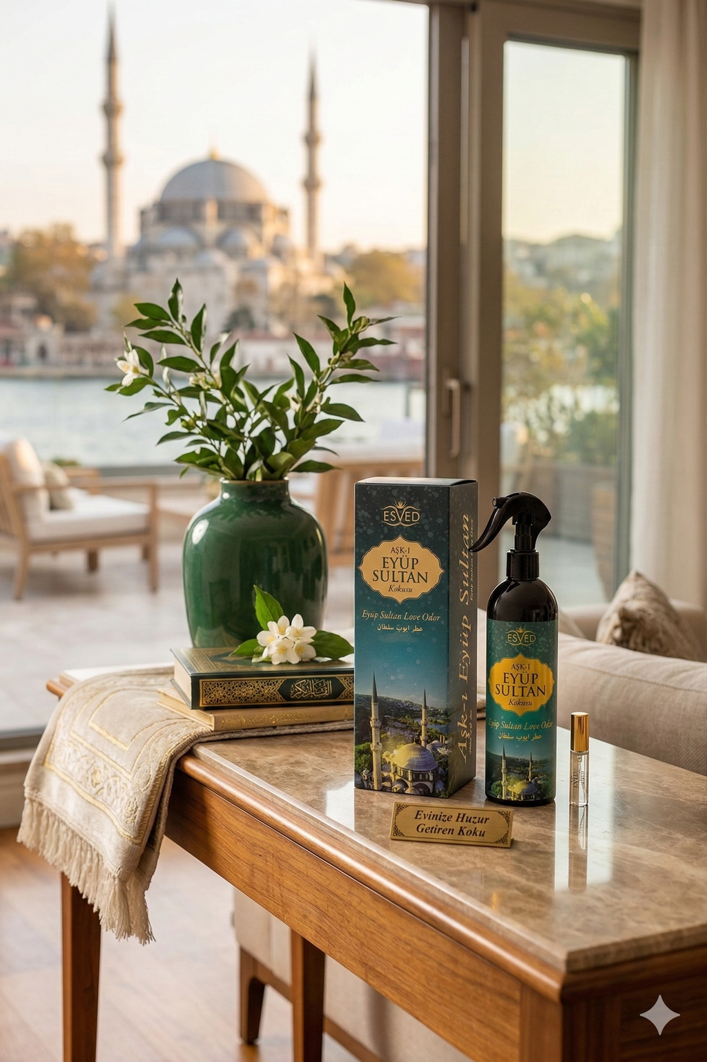 Eyüp Sultan Kokusu Alkolsüz Oda Kokusu Sprey 400 ml | Kalıcı Cami, Ev ve Mescit Kokusu