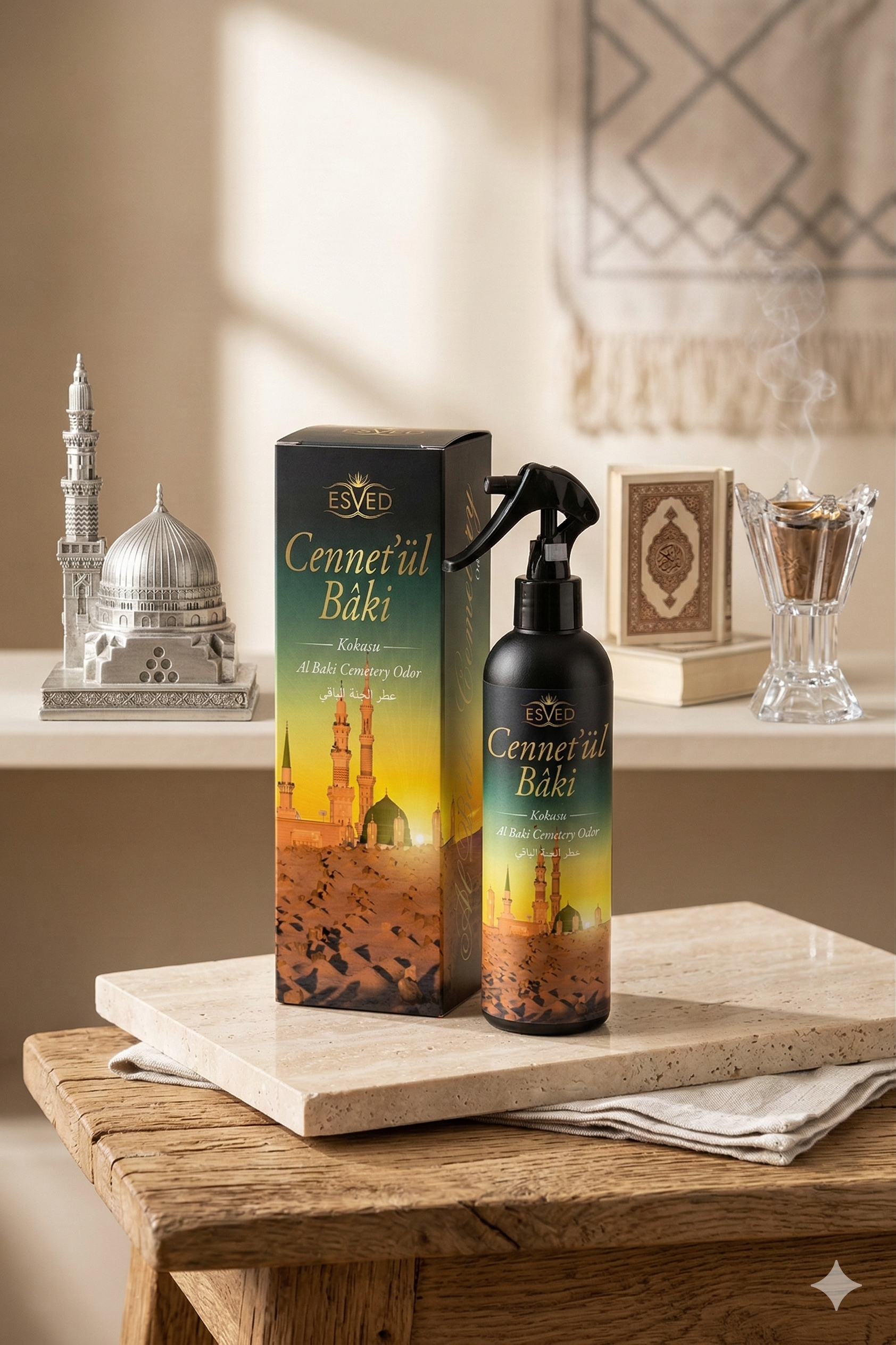 Cennetül Baki Kokusu Alkolsüz Oda Kokusu Sprey 400 ml | Kalıcı Ev, Cami ve Mescit Kokusu