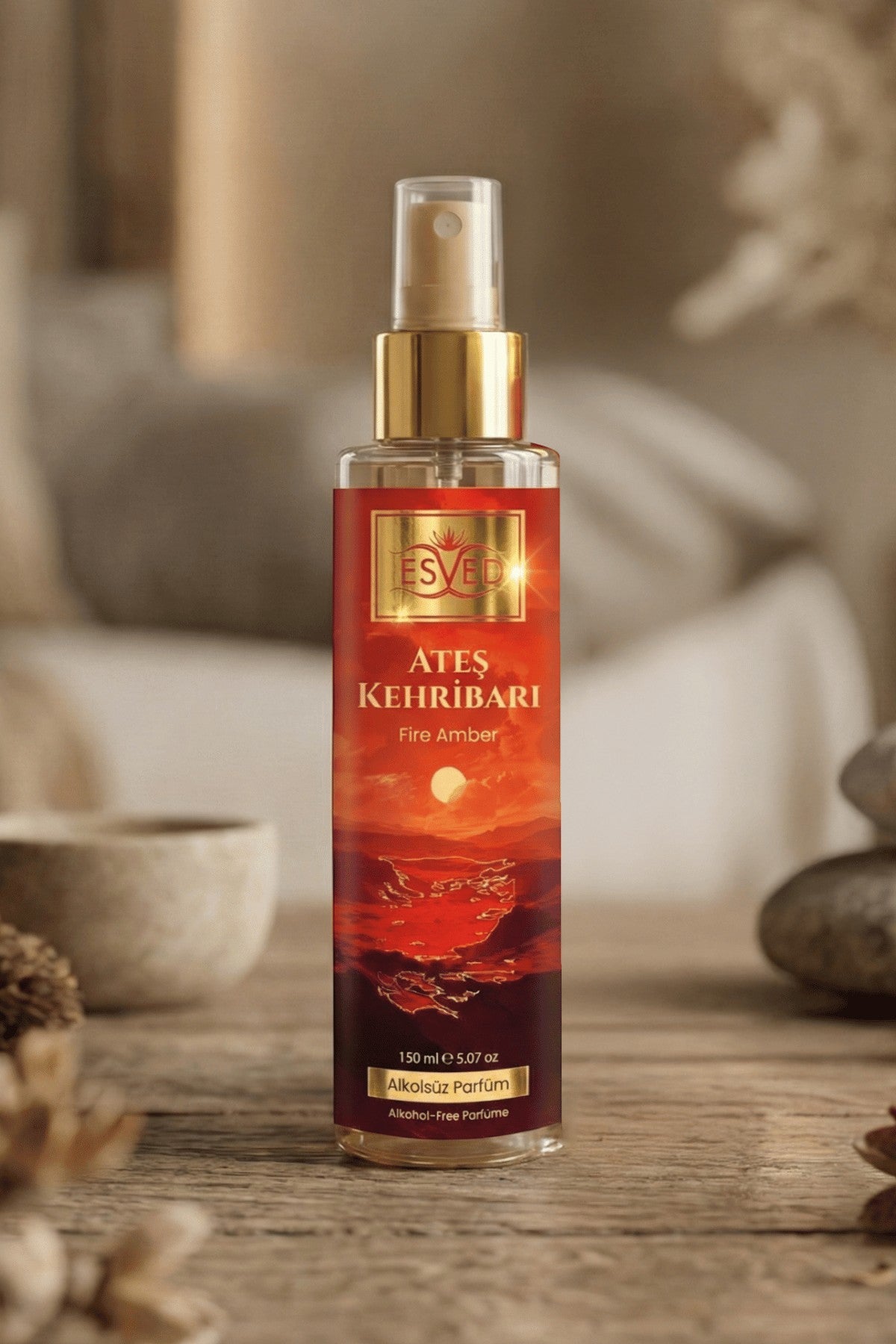 Ateş Kehribarı Kokusu Alkolsüz Parfüm 150 ml.