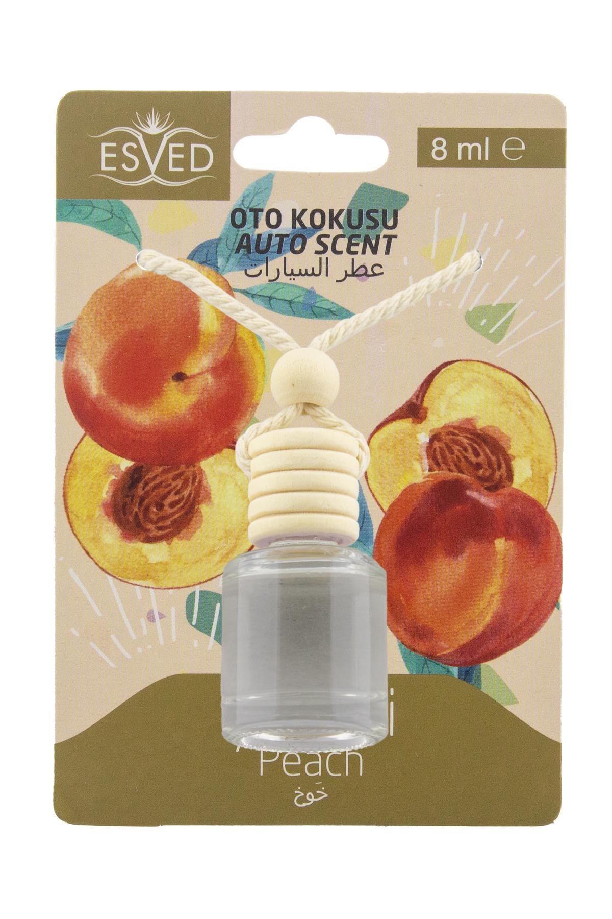 Şeftali Kokusu 8 Ml Araba Kokusu Cam Şişe